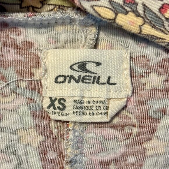 O'Neill Long Sleeve Patterned Shift Boho Mini Dress Women XS - Picture 9 of 9